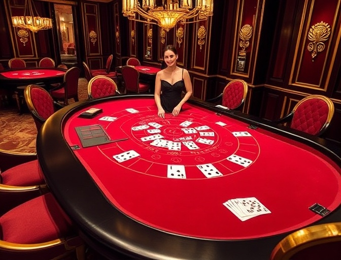 Baccarat training table at Game Setters Las Vegas