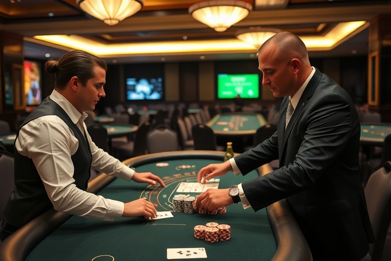 Live casino dealer training session at Game Setters Las Vegas