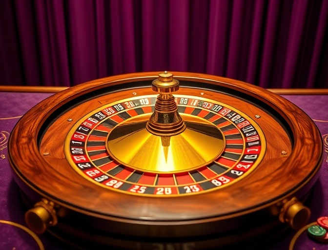 Roulette wheel and table at Game Setters Las Vegas